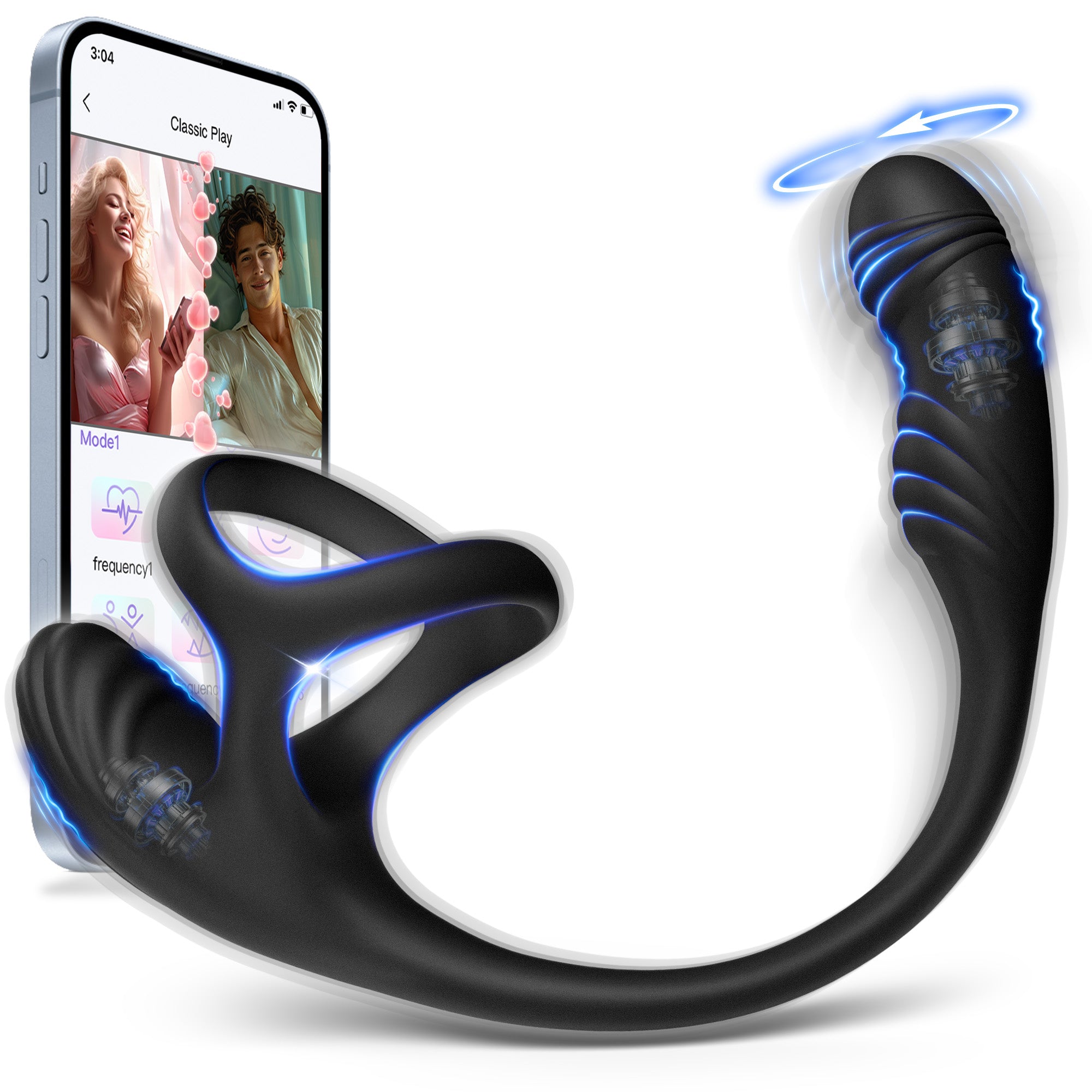 Prostate Massager Adult Toy-Remote Control Penis Ring