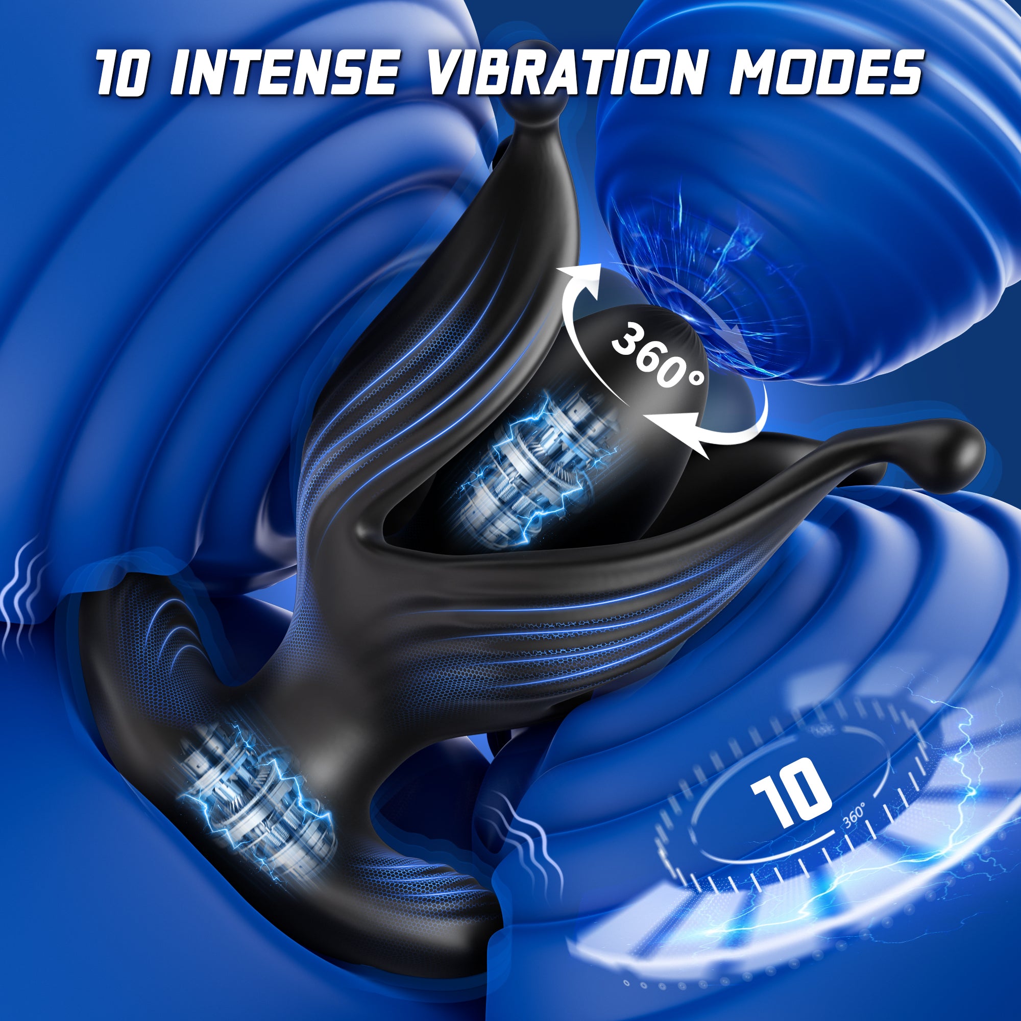 360° Prostate Massager Anal Toys-10 Roating & 10 Vibrating Modes