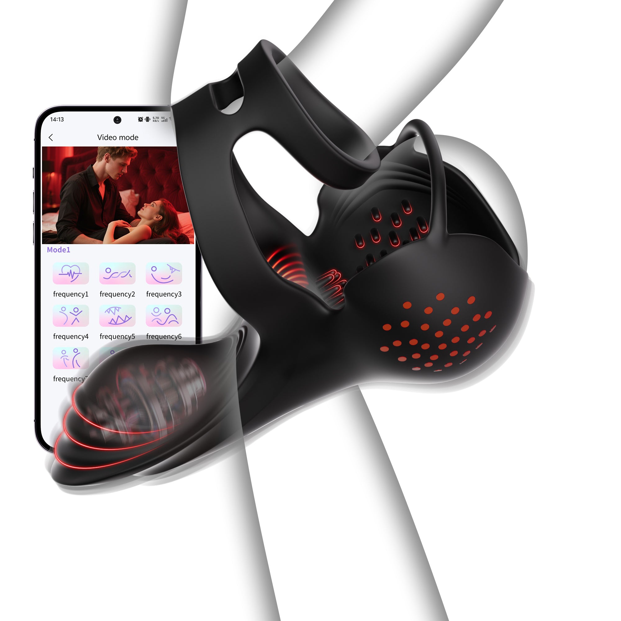 3 in 1 Cock ring-Penis+Testicle+ Perineum Stimulation