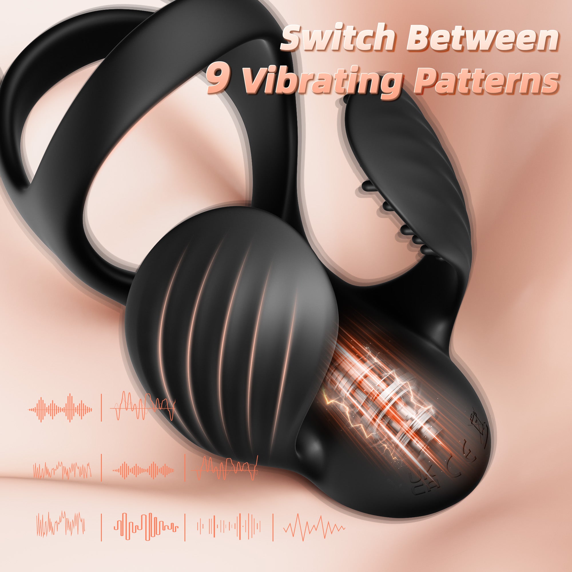 APP Control Vibrating Cock Ring-Fit All Size