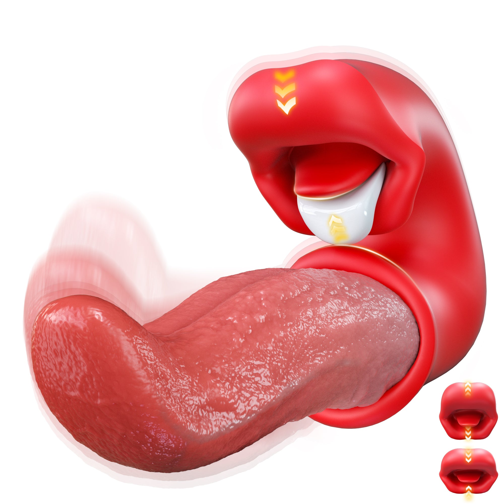 3-in-1 Dildo Vibrator – Rose Toy with G-Spot, Clit & Tongue Action