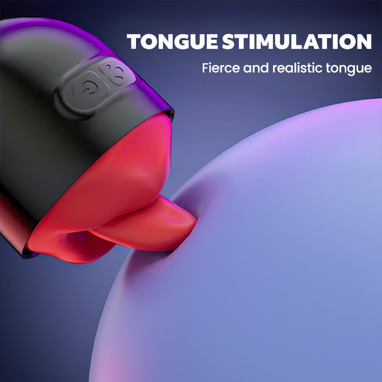 App Controlled Male Masturbator - Tongue Licking & Vibe