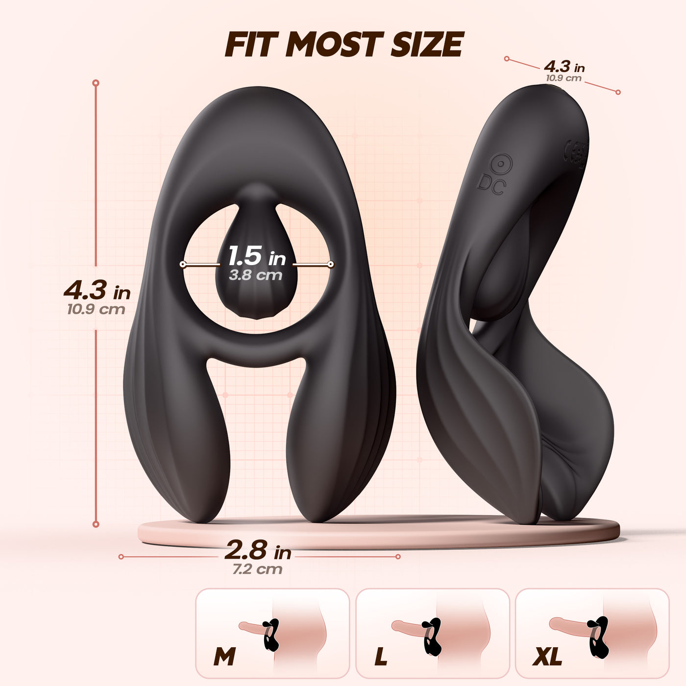 3 Motors Penis Ring-Vibraing
