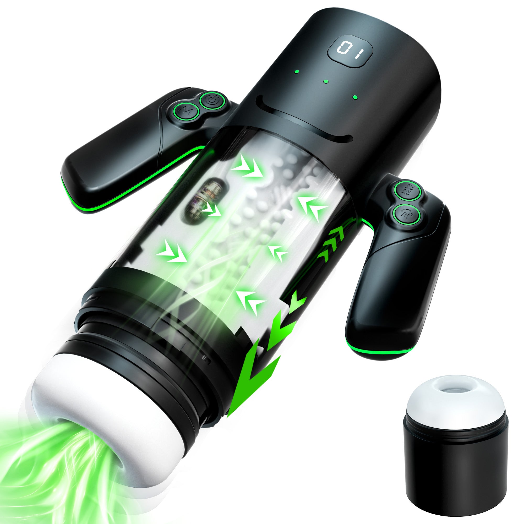 3 in 1 Male Masturbator-Hands-Free Male Sex Toy