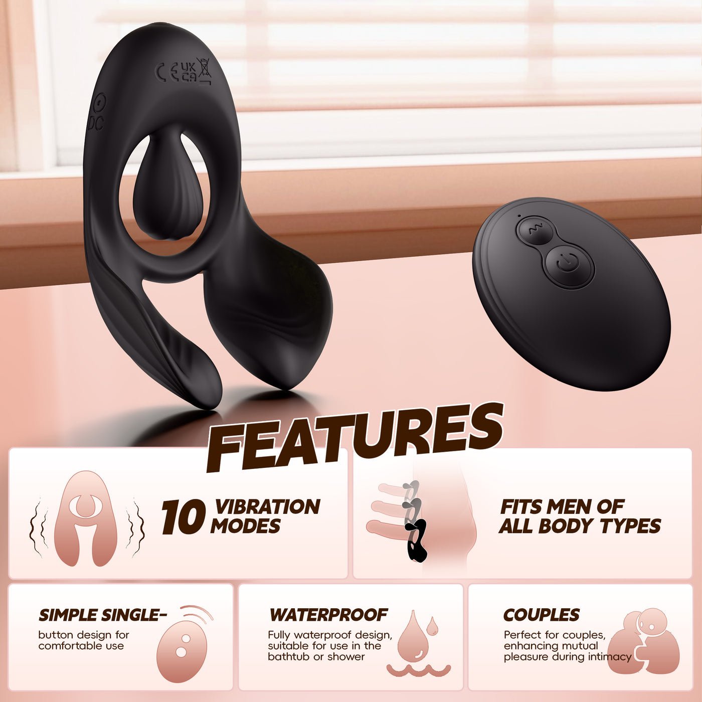 3 Motors Penis Ring-Vibraing

