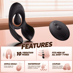 3 Motors Penis Ring-Vibraing
