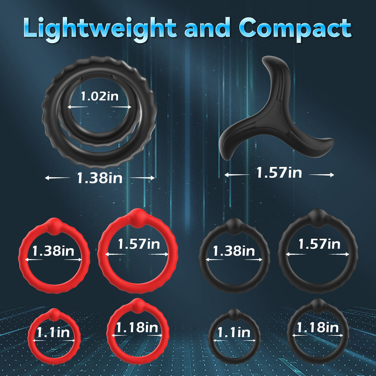 Deca 10-Piece Cock Ring Set 5