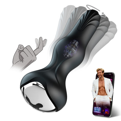 Prostate Massager 10 Rotating Vibrating,  Anal Vibrator Adult Toys APP