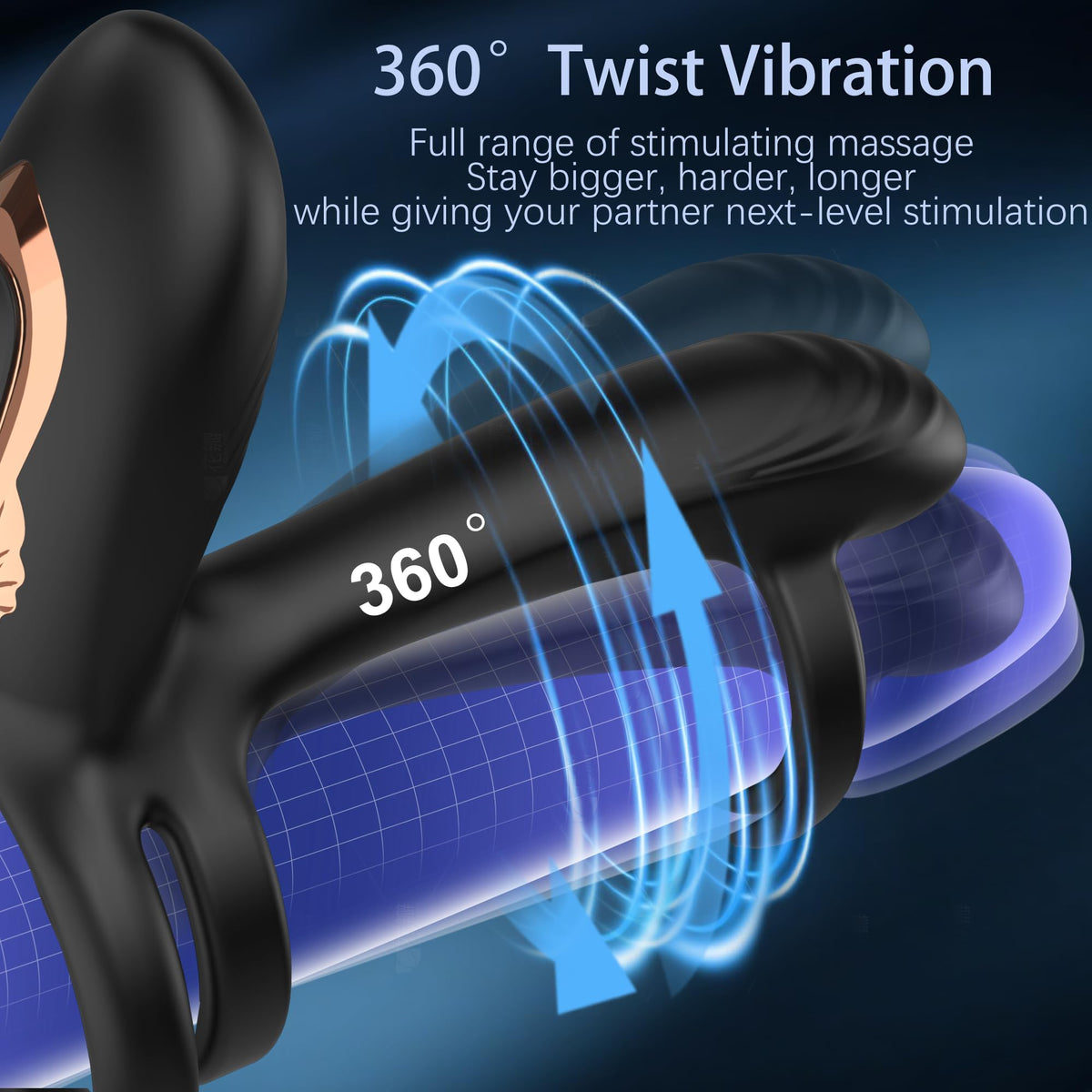 Fleece Rotating Cock Ring