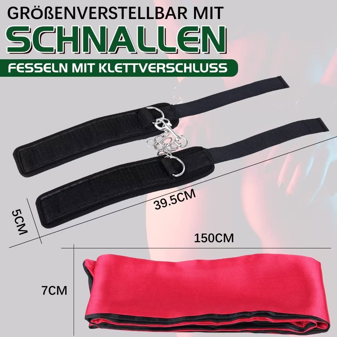 Crimson Cuffs & Blindfold