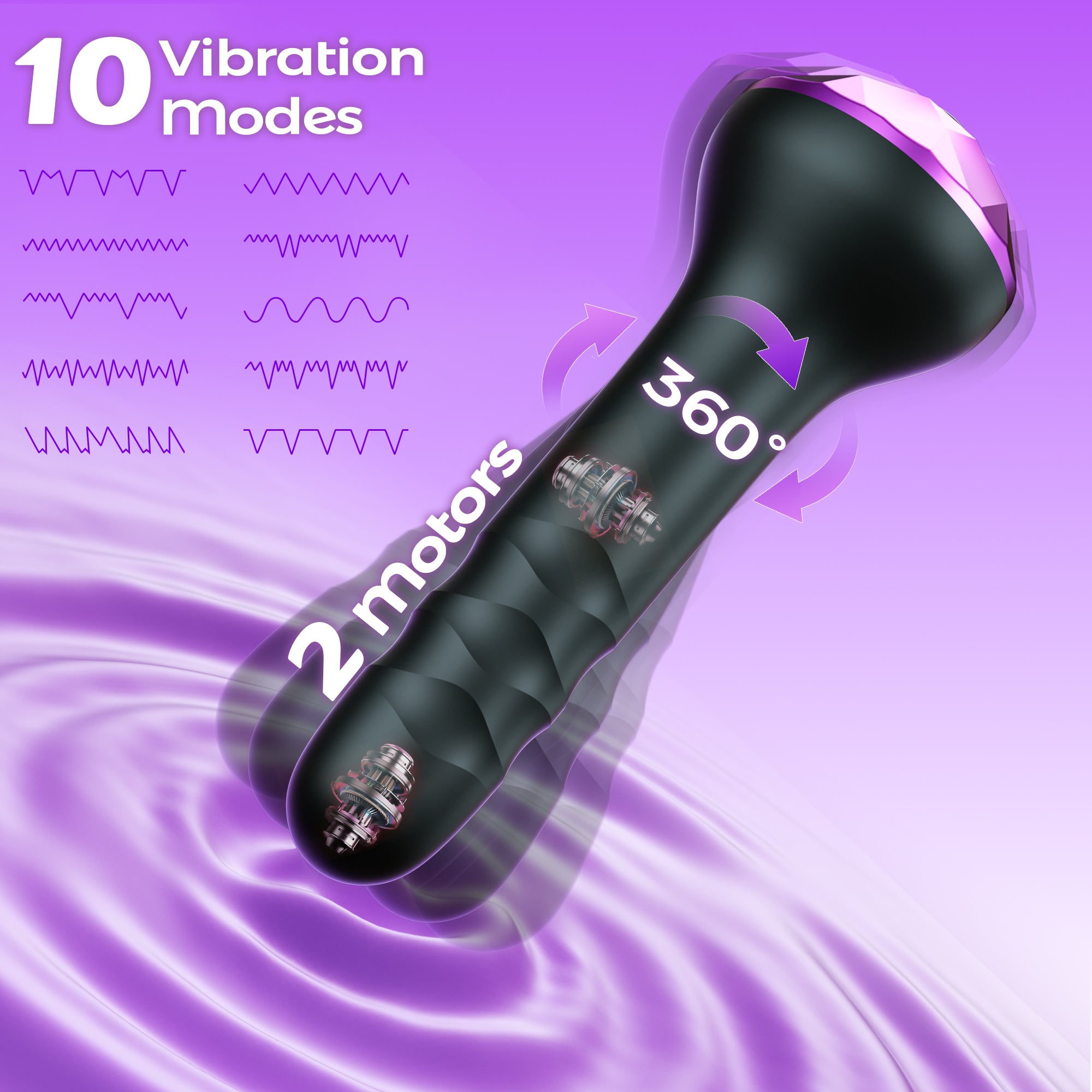 Rotating Prostate Massager Dildo-Vibrating & Waterproof